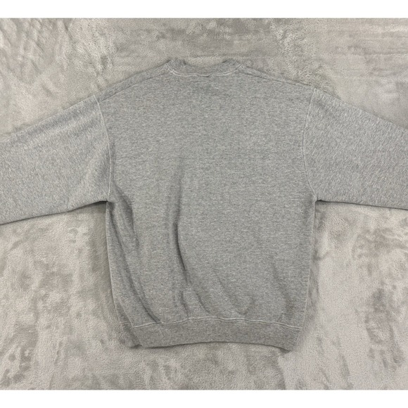Vintage 90s Wilson Sweatshirt Mens L Sweater Fleece Jogging Made in USA Gray - Picture 2 of 10